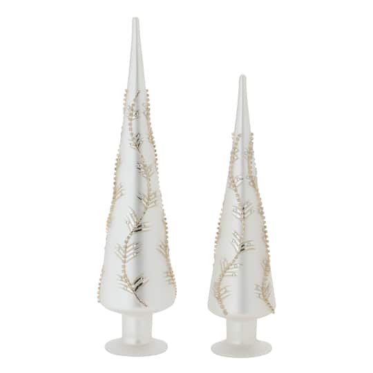 Melrose Jeweled Glass Finial Tree Set